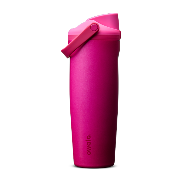 Termo Owala Sway 30oz color magenta con asa y sorbete