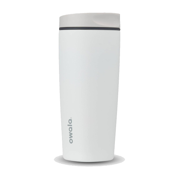 Vaso termico Owala SmoothSip Slider 20oz color blanco Shy Marshmallow para cafe