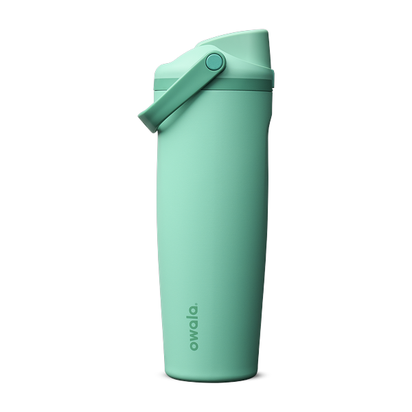 Termo Owala FreeSip Sway 30oz color turquesa 90s Kid con asa y sorbete