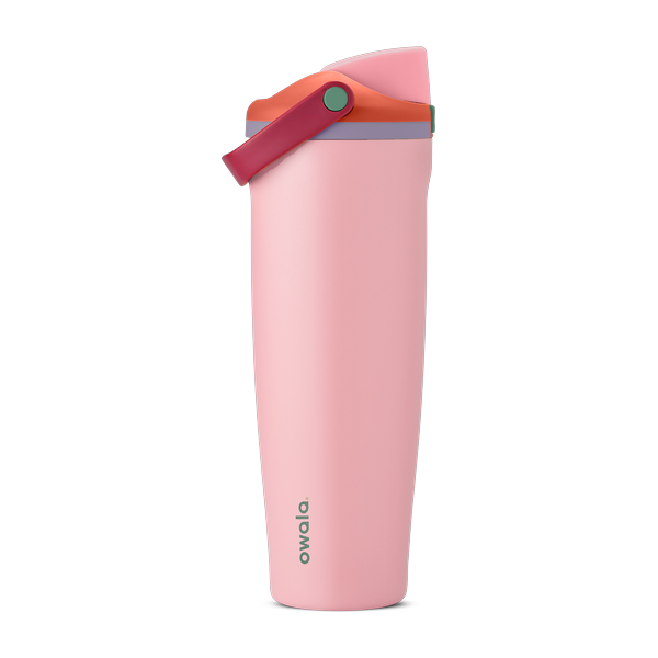 Termo Owala FreeSip Sway 40oz color rosa Sugar High con asa magenta y sorbete